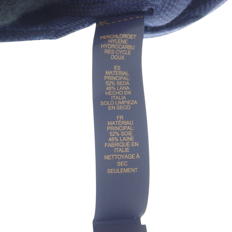 ルイヴィトン LOUIS VUITTON モノグラム スターズ M78022 モノグラム ネクタイ シルク ウール ネイビー メンズ【中古】【Aランク】