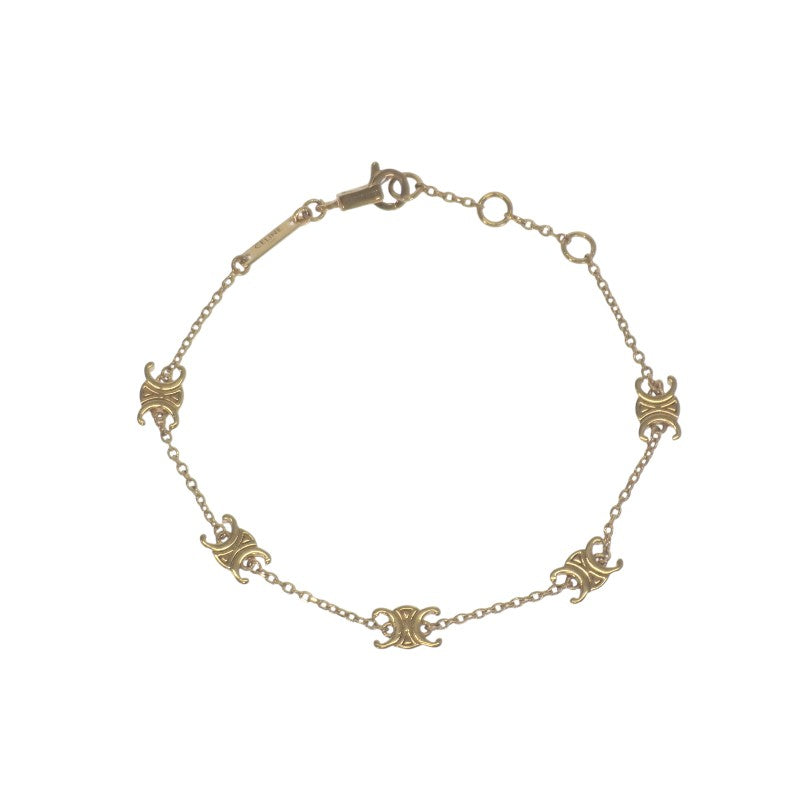 セリーヌ CELINE ミニ トリオンフ 460MT6BRA.35OR ブレスレット メタル ゴールド レディース【中古】【Aランク】