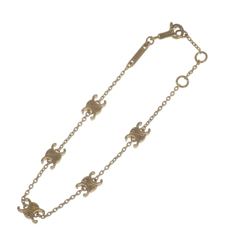 セリーヌ CELINE ミニ トリオンフ 460MT6BRA.35OR ブレスレット メタル ゴールド レディース【中古】【Aランク】