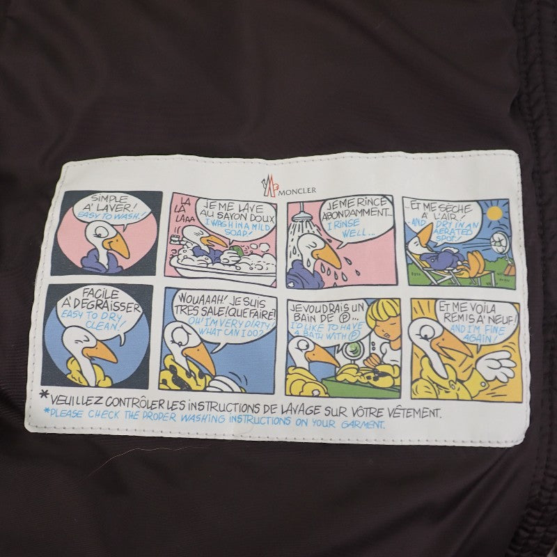 モンクレール MONCLER GENEVRIER ジェノブリエ ファー付ロングダウンコート 0 120934991725 68065 ダウンジャケット ナイロン ダウン90%/フェザー10% ダークブラウン レディース【中古】【ABランク】