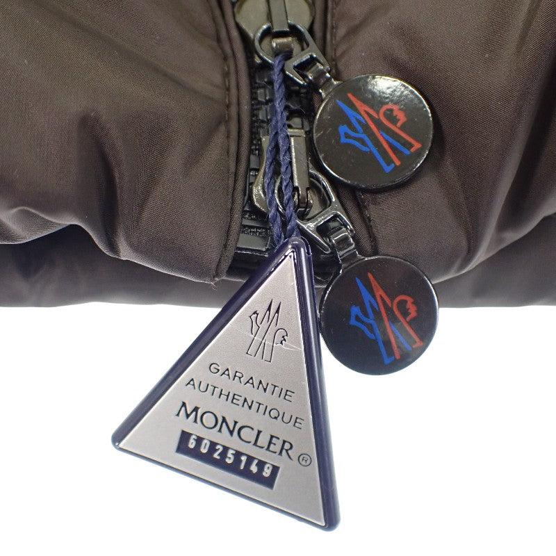 モンクレール MONCLER GENEVRIER ジェノブリエ ファー付ロングダウンコート 0 120934991725 68065 ダウンジャケット ナイロン ダウン90%/フェザー10% ダークブラウン レディース【中古】【ABランク】