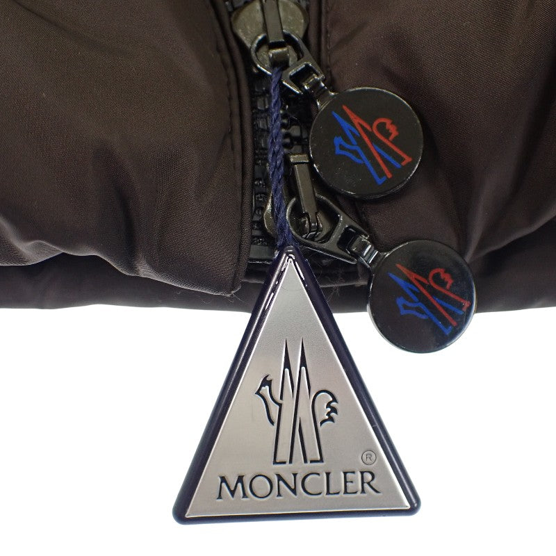 モンクレール MONCLER GENEVRIER ジェノブリエ ファー付ロングダウンコート 0 120934991725 68065 ダウンジャケット ナイロン ダウン90%/フェザー10% ダークブラウン レディース【中古】【ABランク】