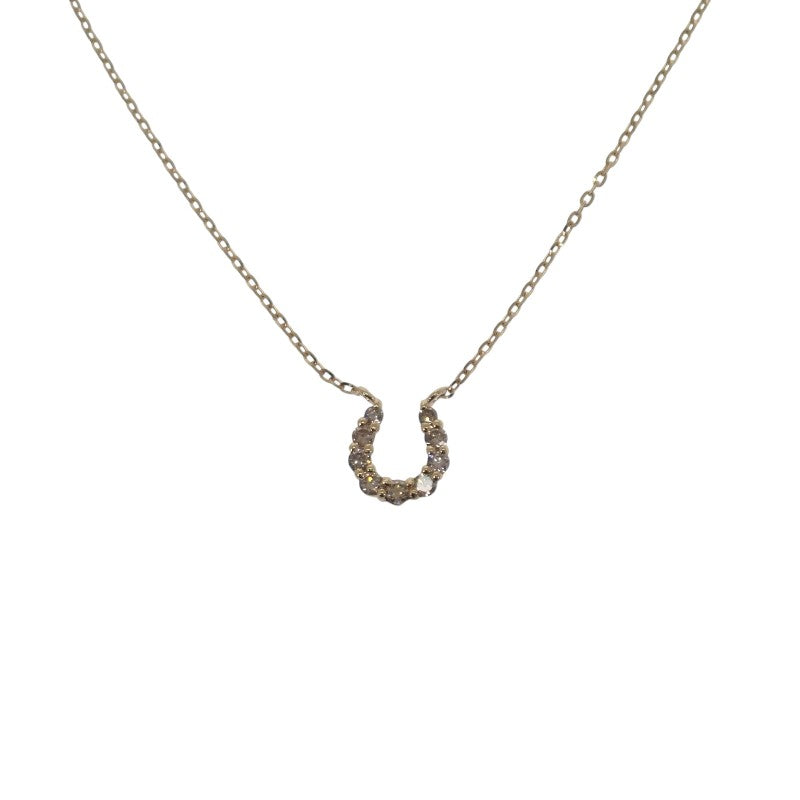 ヨンドシー 4℃ ホースシュー 1.51831E+11 ネックレス K18イエローゴールド ダイヤモンド レディース【中古】【Aランク】