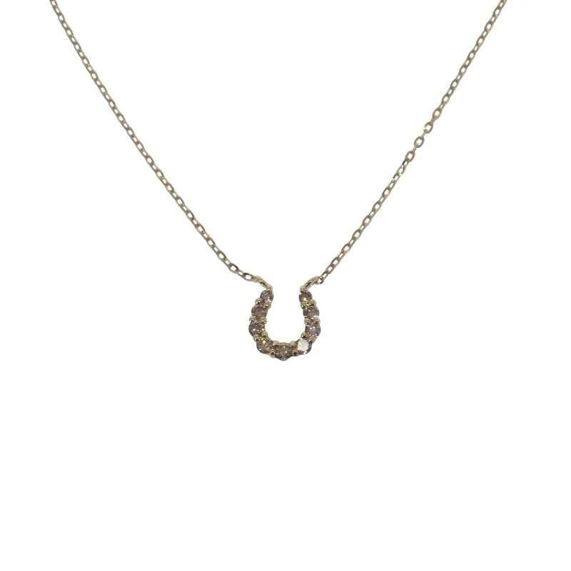 ヨンドシー 4℃ ホースシュー 1.52E+11 ネックレス K18イエローゴールド ダイヤモンド レディース【中古】【Aランク】