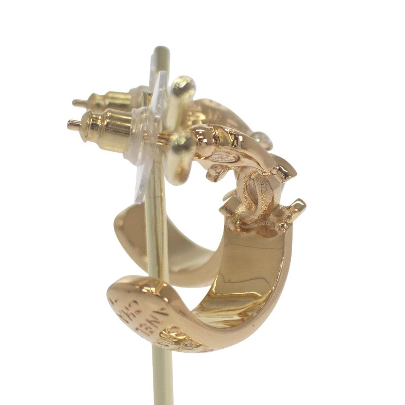 香奈兒 CHANEL CC 圓圈 C24P刻印 ABD029B16170NW438 耳環 金屬 萊茵石 金色 女士【中古】【A級品】