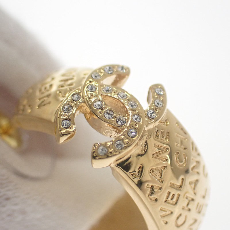 シャネル CHANEL CC フープ C24P刻印 ABD029B16170NW438 ピアス メタル ラインストーン ゴールド レディース【中古】【Aランク】