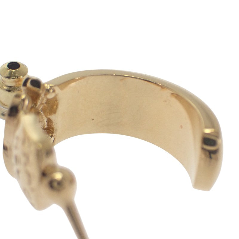 シャネル CHANEL CC フープ C24P刻印 ABD029B16170NW438 ピアス メタル ラインストーン ゴールド レディース【中古】【Aランク】