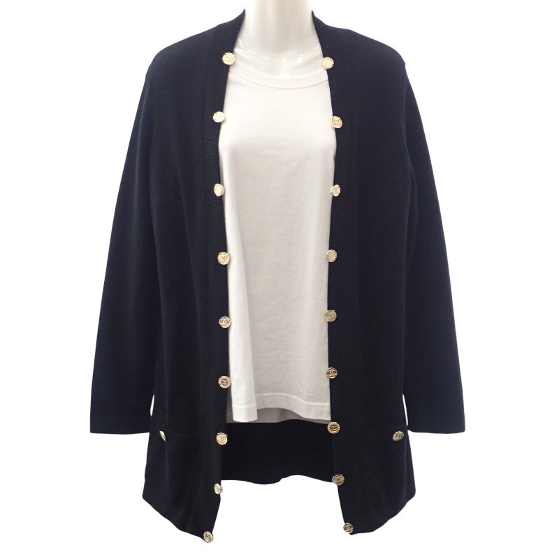 シャネル CHANEL ココマークボタン ロング 40 P72463K1039794305 カーディガン カシミヤ ブラック レディース【中古】【Aランク】