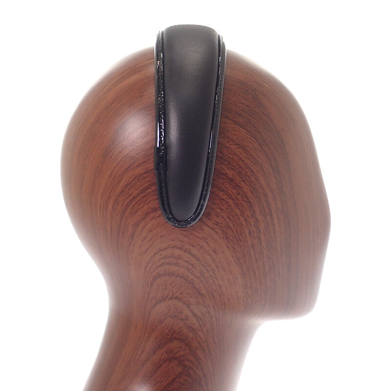 ルイヴィトン LOUIS VUITTON ヘッドバンド・クルーザー M77396 ヘアアクセサリー ラムスキン ブラック ゴールド金具 レディース【中古】【Aランク】