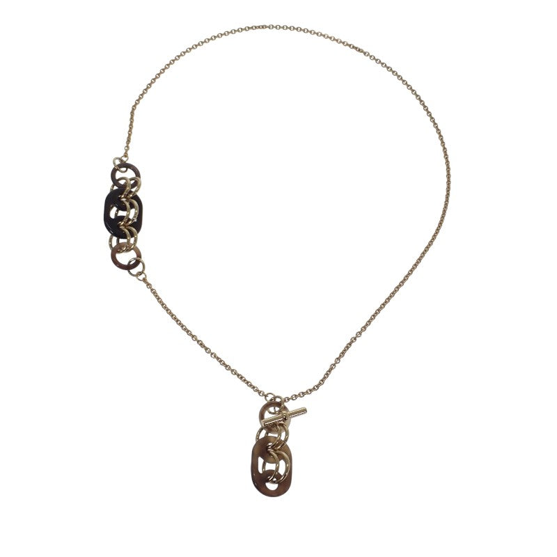 エルメス HERMES ペンダント ユリディス PM H057078FD00 ネックレス メタル バッファローホーン ラッカー ゴールド レディース メンズ【中古】【Aランク】