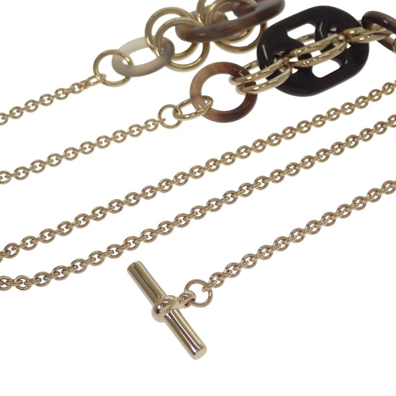 エルメス HERMES ペンダント ユリディス PM H057078FD00 ネックレス メタル バッファローホーン ラッカー ゴールド レディース メンズ【中古】【Aランク】