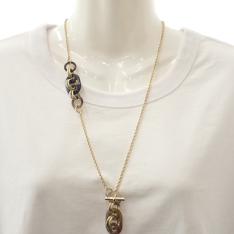 エルメス HERMES ペンダント ユリディス PM H057078FD00 ネックレス メタル バッファローホーン ラッカー ゴールド レディース メンズ【中古】【Aランク】