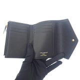 ルイヴィトン LOUIS VUITTON ポルトフォイユ ヴィクトリーヌ M80968 三つ折り財布 レザー トリヨンモノグラム ブラック ゴールド金具 レディース【中古】【Sランク】