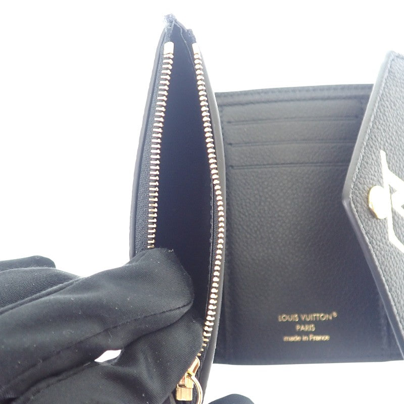 ルイヴィトン LOUIS VUITTON ポルトフォイユ ヴィクトリーヌ M80968 三つ折り財布 レザー トリヨンモノグラム ブラック ゴールド金具 レディース【中古】【Sランク】