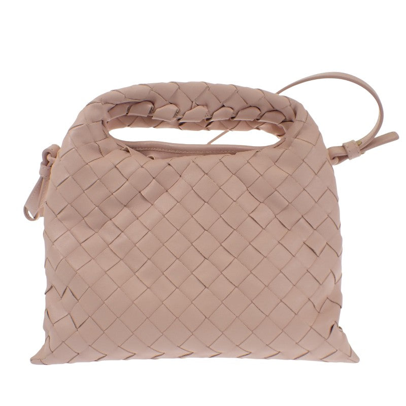 ボッテガヴェネタ BOTTEGA VENETA イントレチャート ミニ ホップ 777586 2WAYバッグ ハンドバッグ ショルダーバッグ カーフ ピンク レディース【中古】【Aランク】