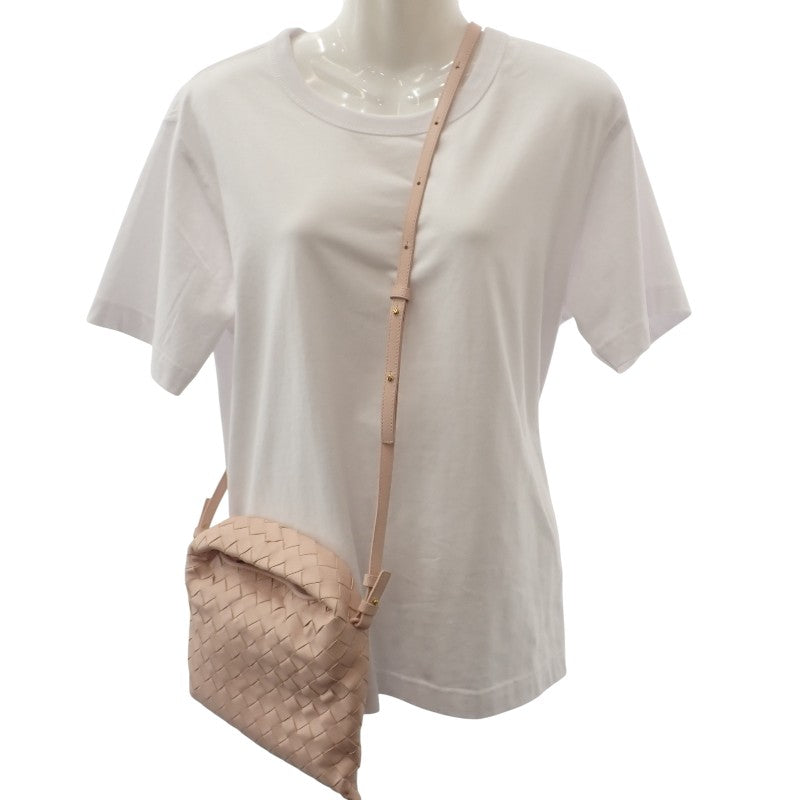 ボッテガヴェネタ BOTTEGA VENETA イントレチャート ミニ ホップ 777586 2WAYバッグ ハンドバッグ ショルダーバッグ カーフ ピンク レディース【中古】【Aランク】