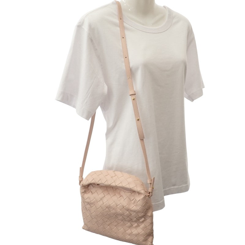 ボッテガヴェネタ BOTTEGA VENETA イントレチャート ミニ ホップ 777586 2WAYバッグ ハンドバッグ ショルダーバッグ カーフ ピンク レディース【中古】【Aランク】