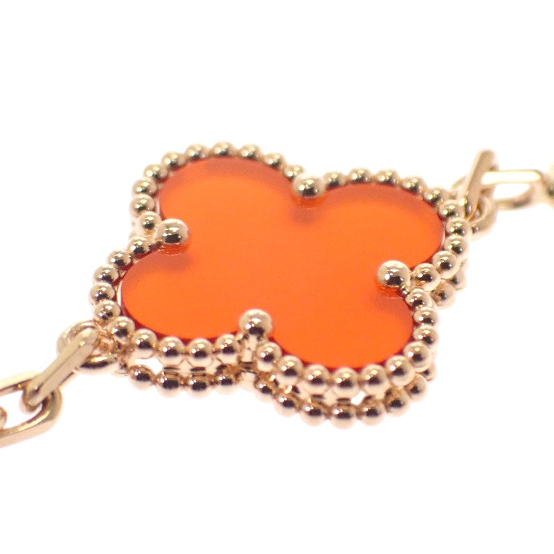 梵克雅寶 Van Cleef & Arpels Vintage Alhambra VCARP7RP00 手鍊 K18玫瑰金 紅玉髓 女款【中古】【A級品】