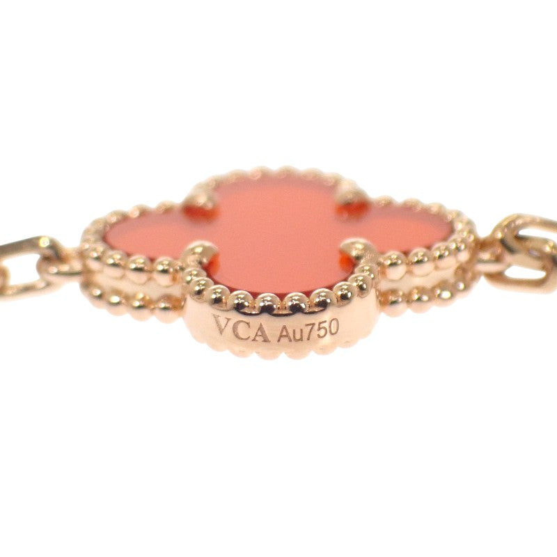 ヴァンクリーフ&アーペル Van Cleef & Arpels ヴィンテージアルハンブラ VCARP7RP00 ブレスレット K18ピンクゴールド カーネリアン レディース【中古】【Aランク】