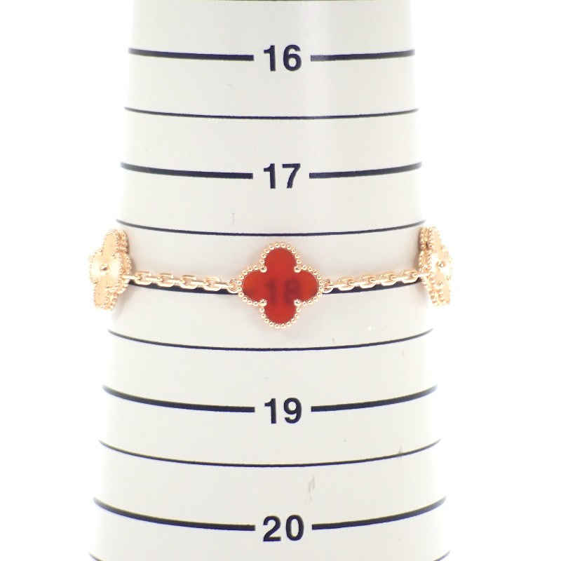 梵克雅寶 Van Cleef & Arpels Vintage Alhambra VCARP7RP00 手鍊 K18玫瑰金 紅玉髓 女款【中古】【A級品】