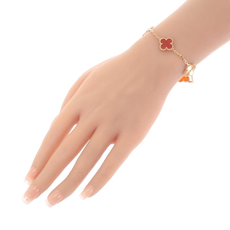 梵克雅寶 Van Cleef & Arpels Vintage Alhambra VCARP7RP00 手鍊 K18玫瑰金 紅玉髓 女款【中古】【A級品】