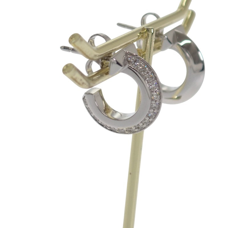 ティファニー TIFFANY&Co. T ワン フープ 69783031 ピアス K18ホワイトゴールド ダイヤモンド レディース【中古】【Aランク】