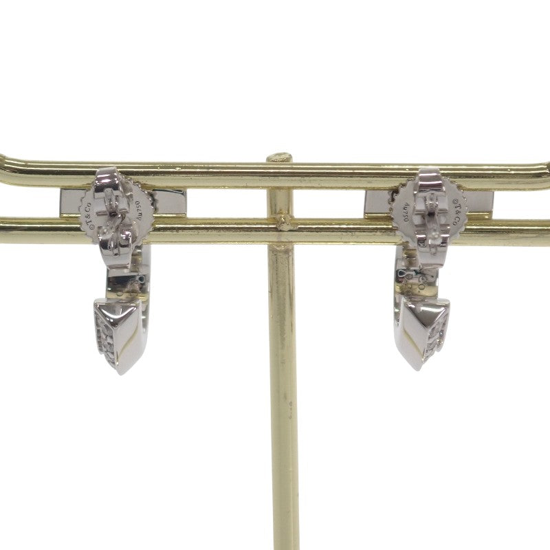 ティファニー TIFFANY&Co. T ワン フープ 69783031 ピアス K18ホワイトゴールド ダイヤモンド レディース【中古】【Aランク】