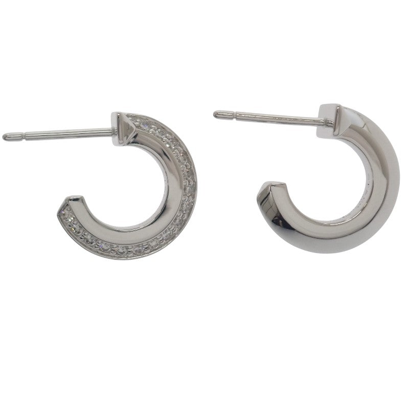 ティファニー TIFFANY&Co. T ワン フープ 69783031 ピアス K18ホワイトゴールド ダイヤモンド レディース【中古】【Aランク】