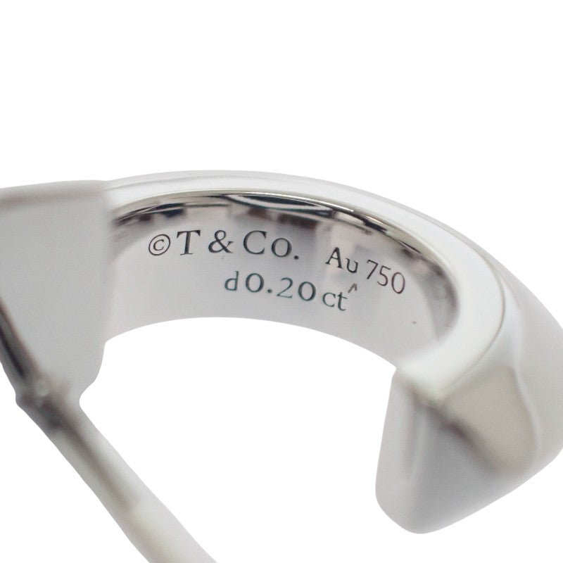 ティファニー TIFFANY&Co. T ワン フープ 69783031 ピアス K18ホワイトゴールド ダイヤモンド レディース【中古】【Aランク】