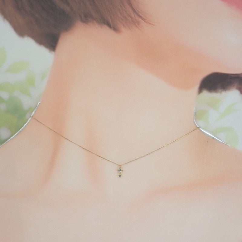 アーカー AHKAH アルビレオ VC1173010100 ネックレス K18イエローゴールド ダイヤモンド レディース【中古】【Aランク】