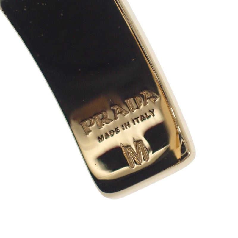 PRADA 普拉達 琺瑯金屬手鍊 M 1IB846_2CO2_F0TTY 手鐲 金屬 黑色 白色 女士【中古】【AB級】