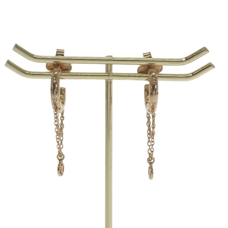 ルイヴィトン LOUIS VUITTON ブックル ドレイユ ミニ フープ ナノグラム M00572 ピアス メタル ゴールド レディース【中古】【ABランク】