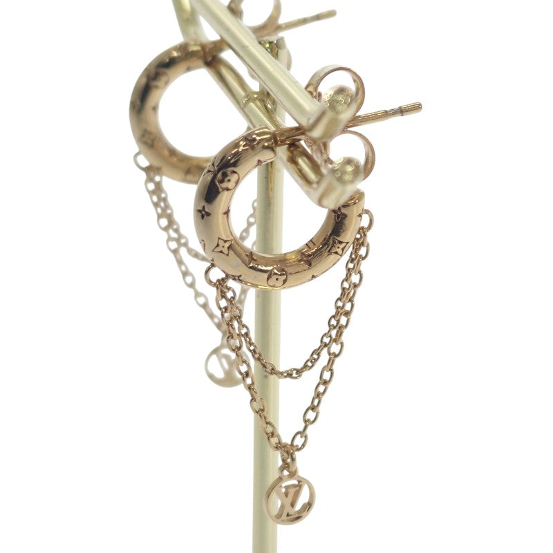 路易威登 LOUIS VUITTON Nanogram Mini Hoop 耳環 M00572 耳環 金屬 金色 女款【中古】【AB級】