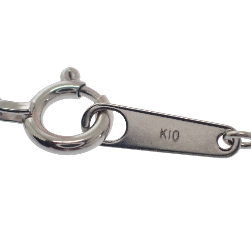 ヴァンドーム VANDOME ホースシュー ネックレス アコヤ真珠 ダイヤモンド K10ホワイトゴールド レディース【中古】【Aランク】