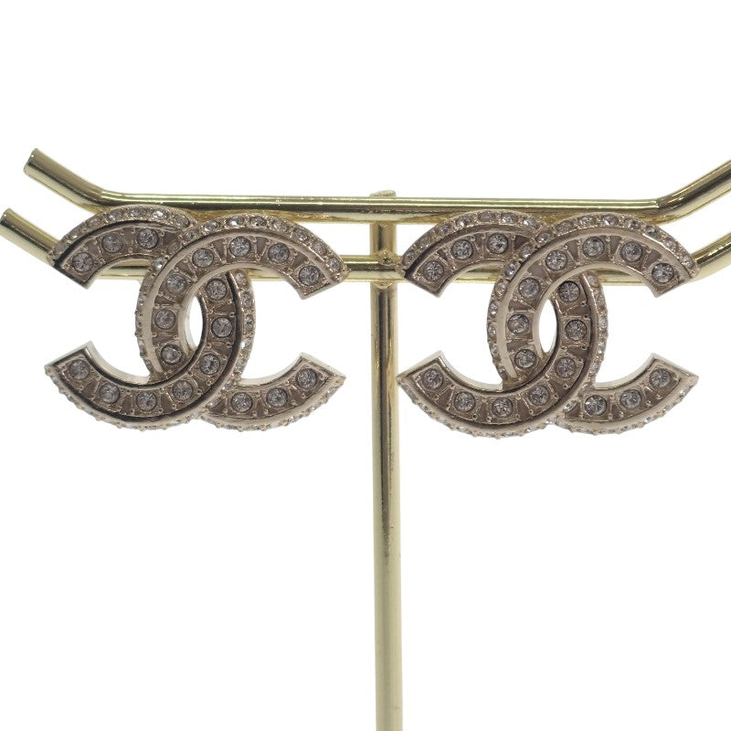 シャネル CHANEL ココマーク A86504 ピアス メタル ストラス ゴールド レディース【中古】【Aランク】