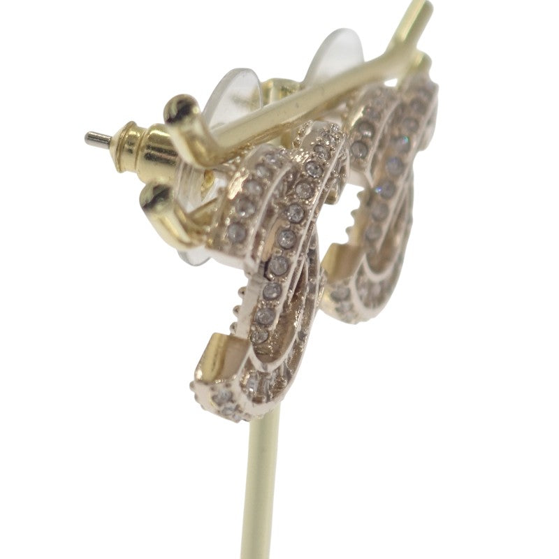 シャネル CHANEL ココマーク A86504 ピアス メタル ストラス ゴールド レディース【中古】【Aランク】