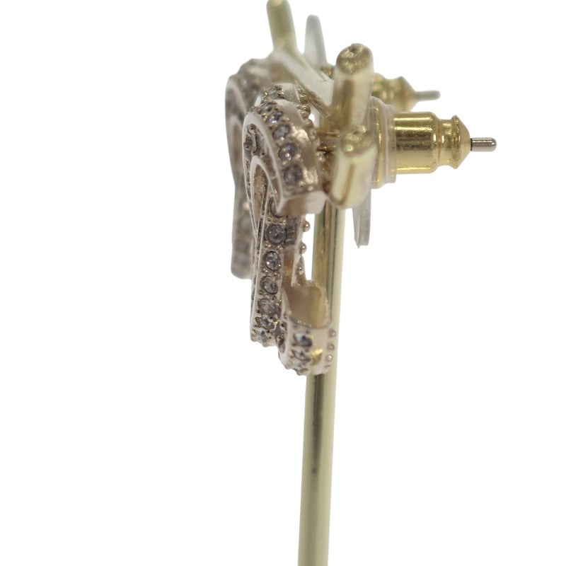 シャネル CHANEL ココマーク A86504 ピアス メタル ストラス ゴールド レディース【中古】【Aランク】