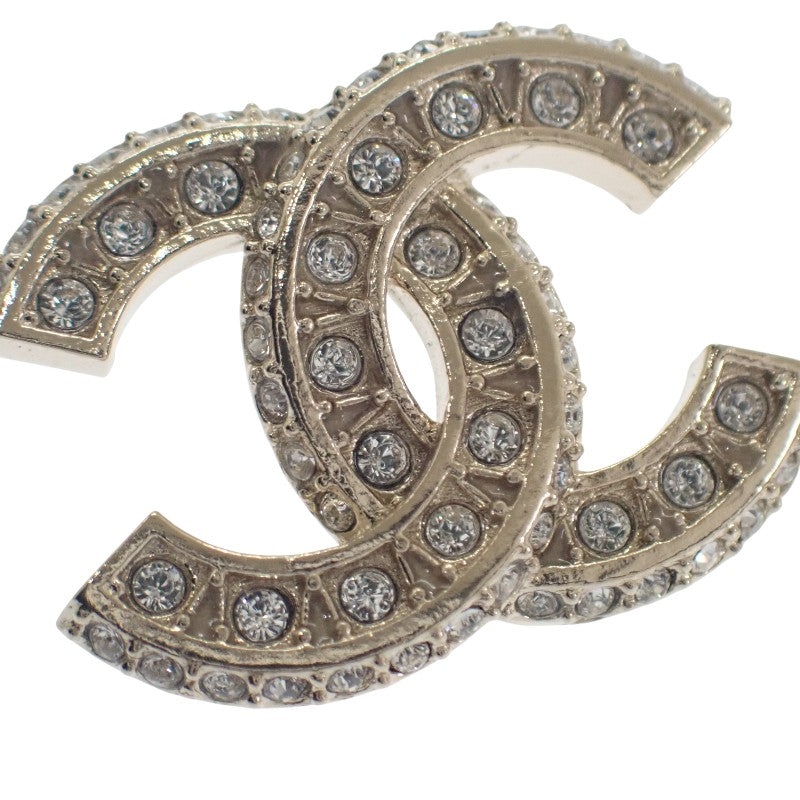 香奈兒 CHANEL COCO Mark A86504 Y09569 Z2800 耳環 金屬 萊茵石 金色 女士【中古】【A級】