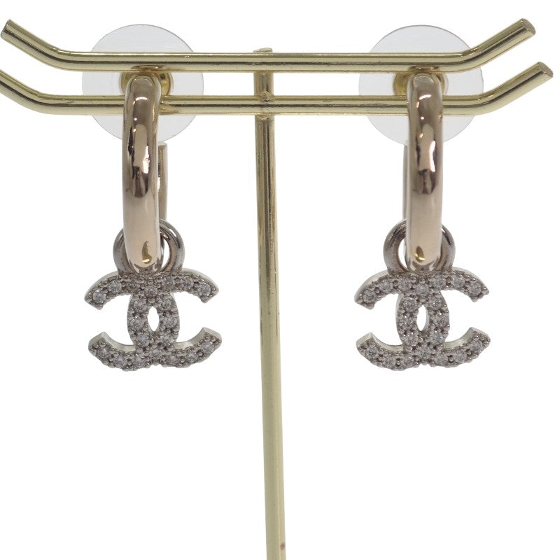 シャネル CHANEL ココマーク フープ AB8289 B07979 NH917 ピアス メタル ストラス シルバー ゴールド レディース【中古】【Aランク】