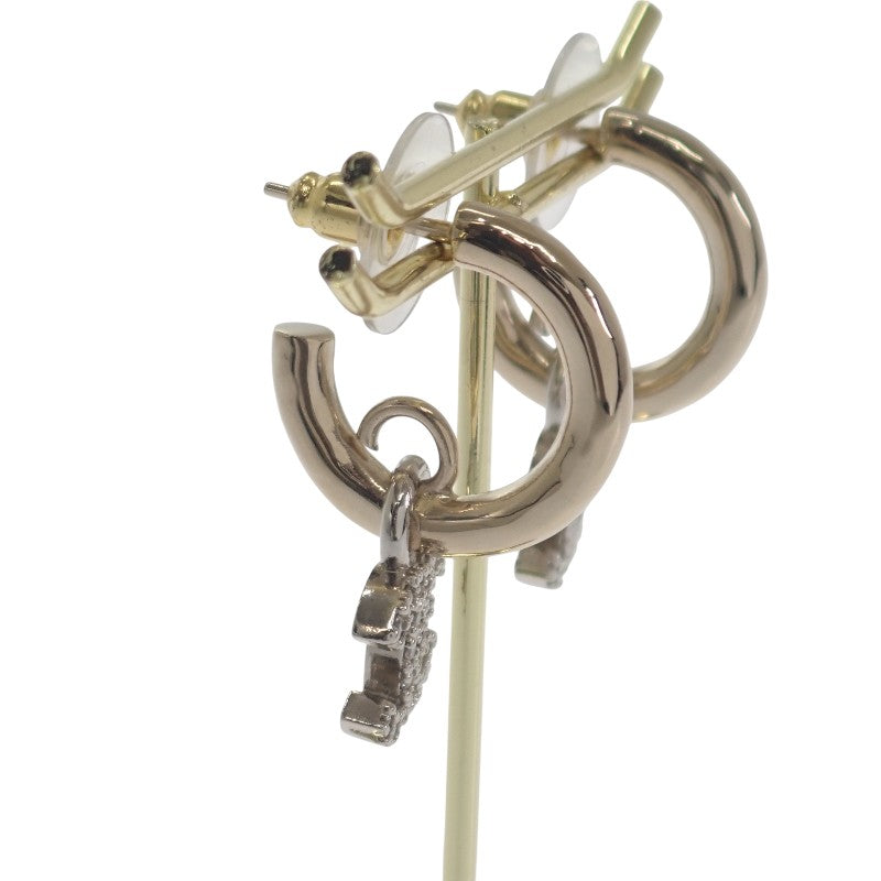 シャネル CHANEL ココマーク フープ AB8289 B07979 NH917 ピアス メタル ストラス シルバー ゴールド レディース【中古】【Aランク】