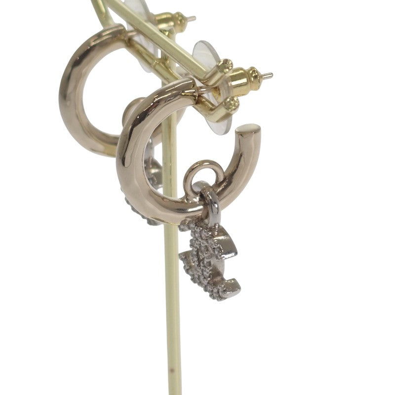 シャネル CHANEL ココマーク フープ AB8289 B07979 NH917 ピアス メタル ストラス シルバー ゴールド レディース【中古】【Aランク】
