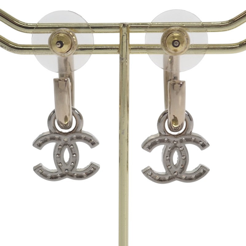 シャネル CHANEL ココマーク フープ AB8289 B07979 NH917 ピアス メタル ストラス シルバー ゴールド レディース【中古】【Aランク】