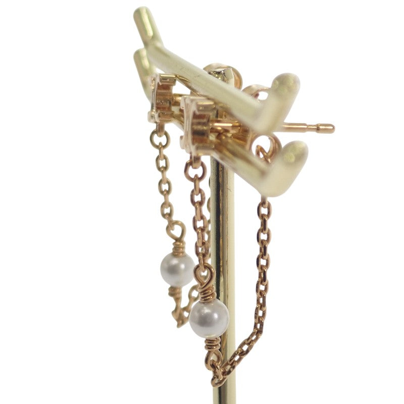 セリーヌ CELINE トリオンフ チェーン パール 461DD6PRB.01GI ピアス メタル ゴールド レディース【中古】【Aランク】