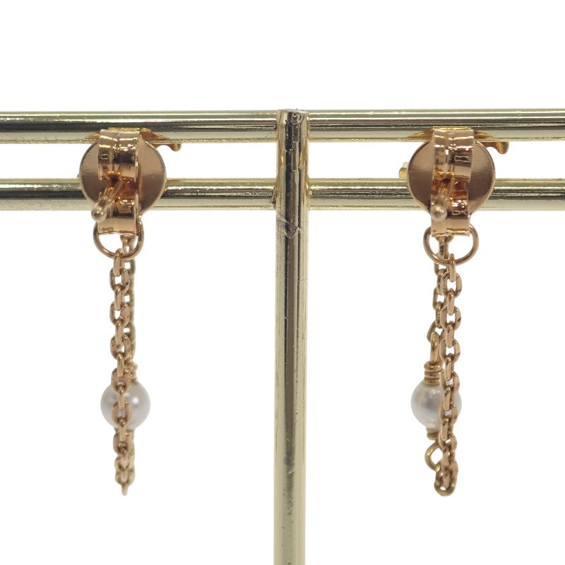 セリーヌ CELINE トリオンフ チェーン パール 461DD6PRB.01GI ピアス メタル ゴールド レディース【中古】【Aランク】