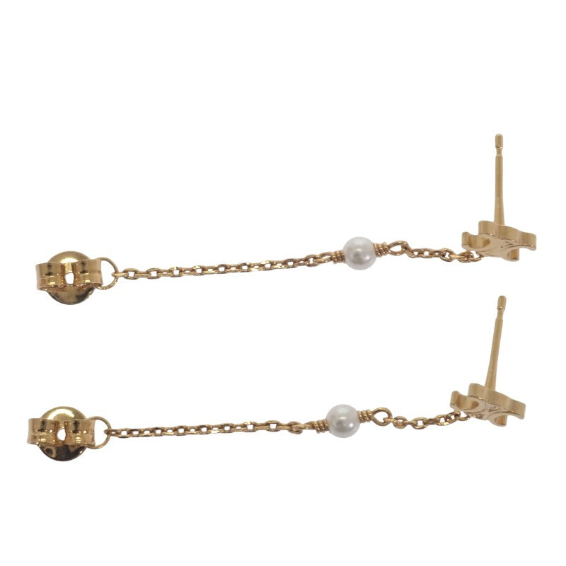 セリーヌ CELINE トリオンフ チェーン パール 461DD6PRB.01GI ピアス メタル ゴールド レディース【中古】【Aランク】