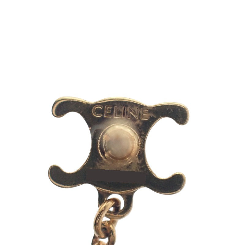 セリーヌ CELINE トリオンフ チェーン パール 461DD6PRB.01GI ピアス メタル ゴールド レディース【中古】【Aランク】