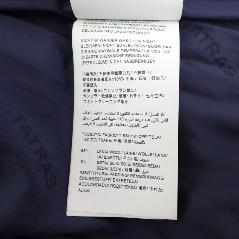 タトラス TATRAS DOMIZIANO 3 MTAT20A4289-D ダウンジャケット ウール シルク ネイビー メンズ【中古】【Aランク】