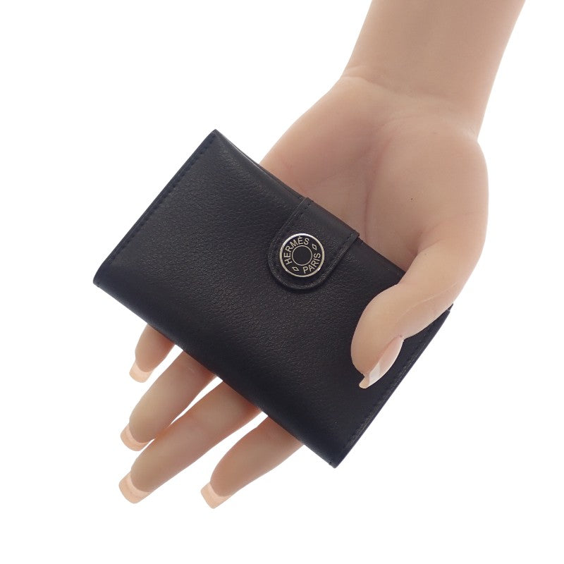 エルメス HERMES R.M.S カードホルダー H084148 カードケース エバーカラー ブラック シルバー金具 メンズ レディース【中古】【Aランク】