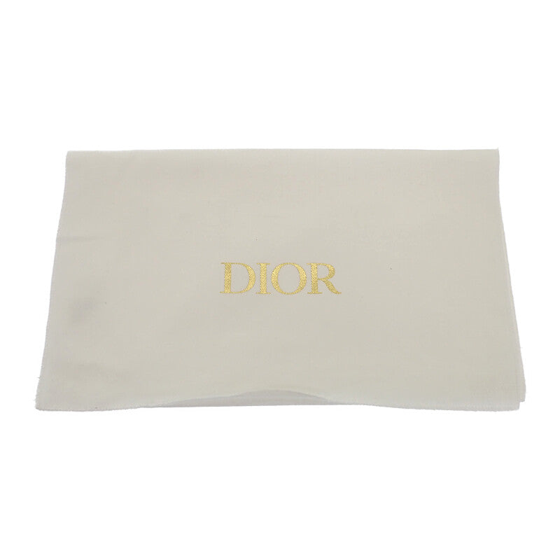 迪奧 Dior 鏈條包 中型 S5907CDFD 肩背包 棉質 羊皮 藍色 白色 金色五金 女款【中古】【A級品】