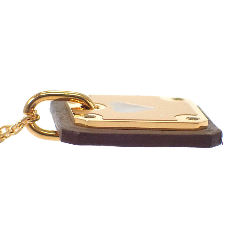 HERMES As de Coeur PM H081865CD18 Necklace GP Beige Etoupe Women's【Used】【SA Rank】